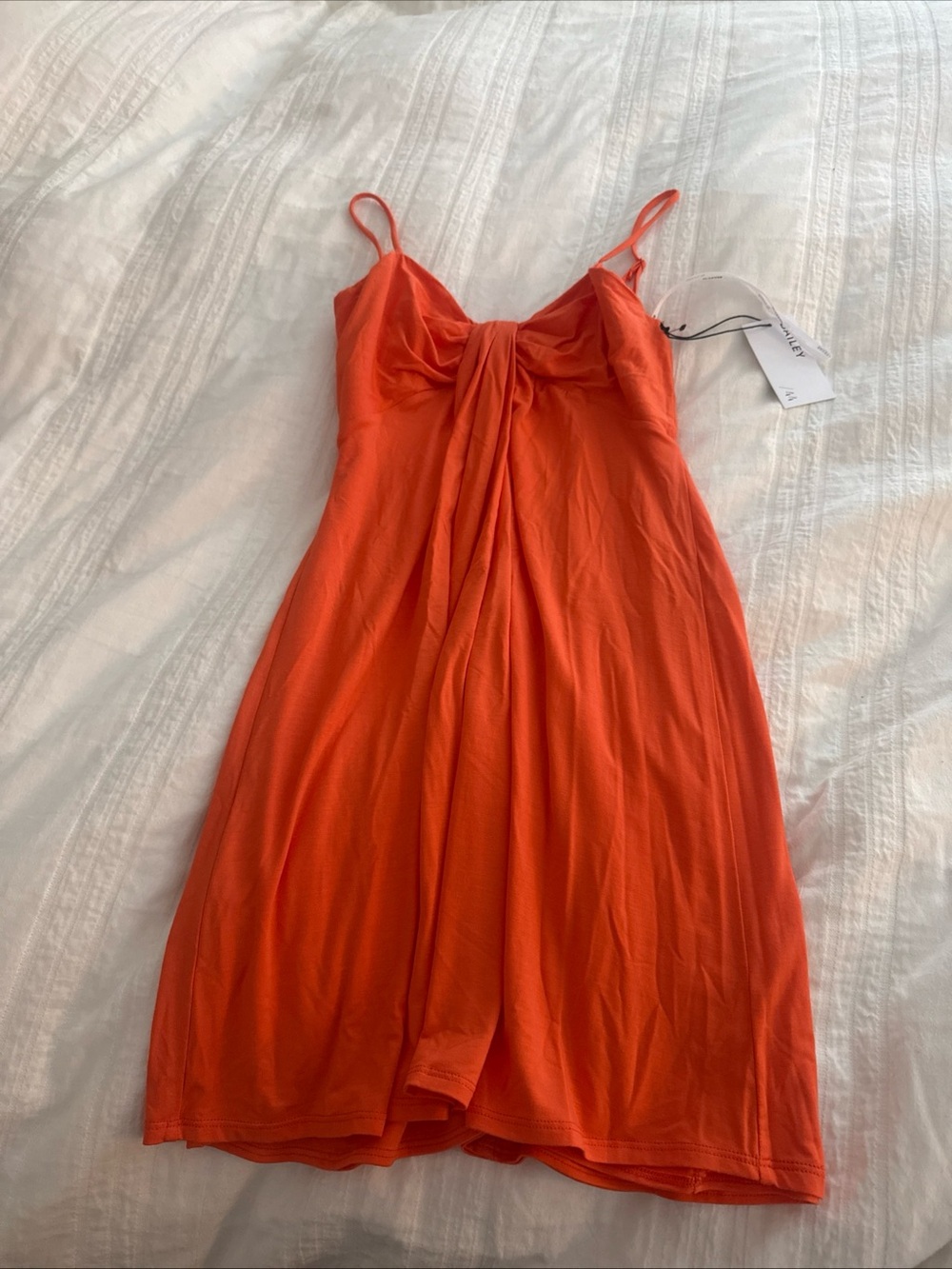 NWT Bailey 44 Nicole Coral Twist Knotted Casual Mini Dress Nwts S Stretchy Lined